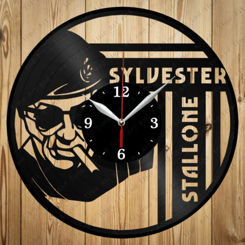 Vinyl Clock Sylvester Stallone Handmade Vinyl Clock Art Home Decor Original 4899 - Picture 1 of 12