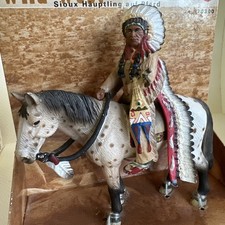 Schleich SIOUX INDIAN CHIEF Brave Horse 2005 Wild West Figure 70300 Retired NIB