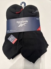 Reebok Men  s Low Cut Black Socks 6 Pairs XL Big  Tall - Shoe Size 12.5-16 -New