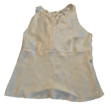 Victoria Secret women's Medium 100 silk cream color tank top VGUC