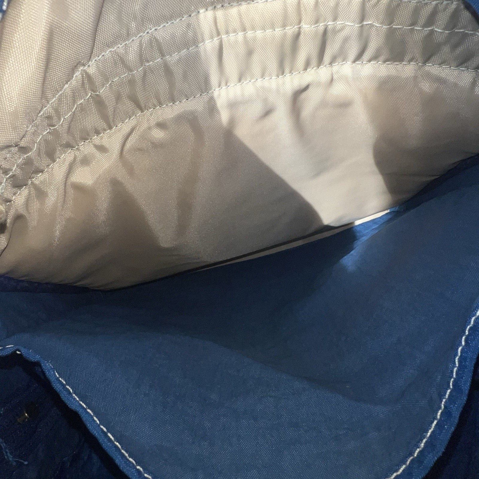 Kipling Y2K Backpack Blue Drawstring Side Zip Wat… - image 9