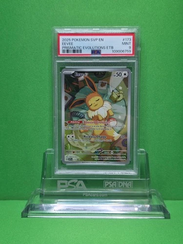 POKEMON 2025 PRISMATIC EVOLUTIONS EEVEE ELITE TRAINER PROMO 173 PSA 9