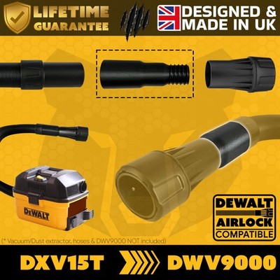 DeWalt DXV15T Staubsauger auf DWV9000 Airlock Adapter Anschluss Kupplung