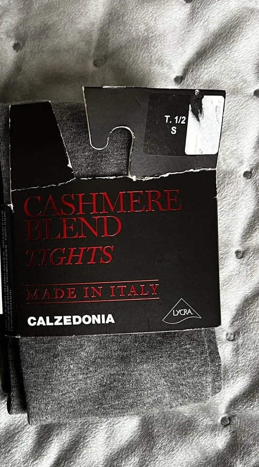Medias CALZEDONIA mezcla cachemir, talla S, gris jaspeado, cálidas y acogedoras nuevas Foto 2 de 4