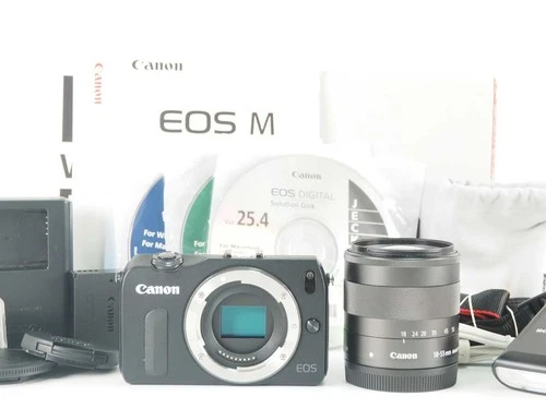 Canon EOS M Mirrorless Digital Camera Black 18-55mm Lens w/ Box[Near Mint]#Z5491