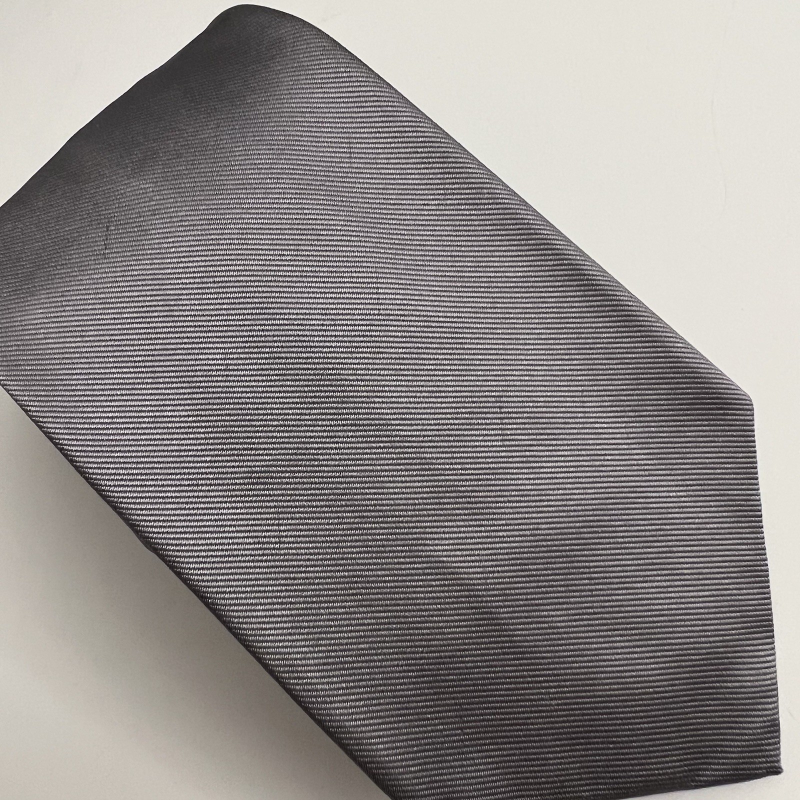 Brooks Brothers Makers USA Solid Silver Gray Silk… - image 8