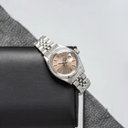 Rolex Date Engine-Turned Bezel Watch 26mm Slate Gray Dial