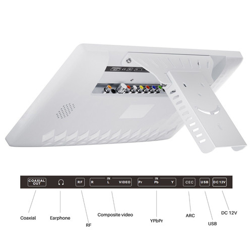 15.6" Under Cabinet TV 12-Volt TV Small Kitchen TV 90° Flip Down ±45° Rotatable - Picture 8 of 9