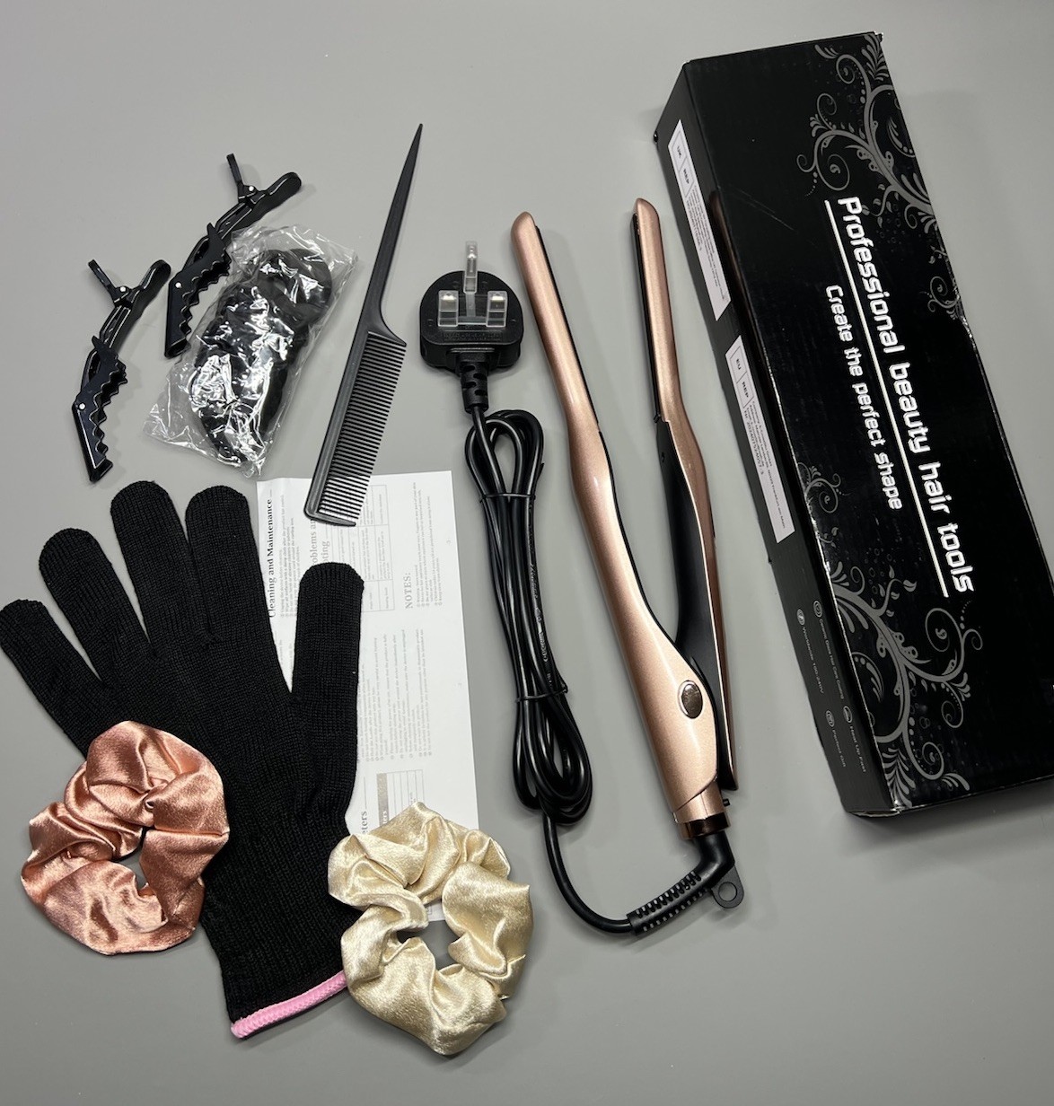 Thin Straighteners Curler Pencil Flat Small Plate Short Hair & Men Beard 220C