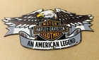 VINTAGE HARLEY-DAVIDSON MOTORCYCLES 12x6" EAGLE BIKES GAS PORCELAIN PUMO AD SIGN