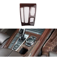 1xGear Shift Red Wood Grain Central Console Panel Trim For BMW X5 X6 F15 2014-18