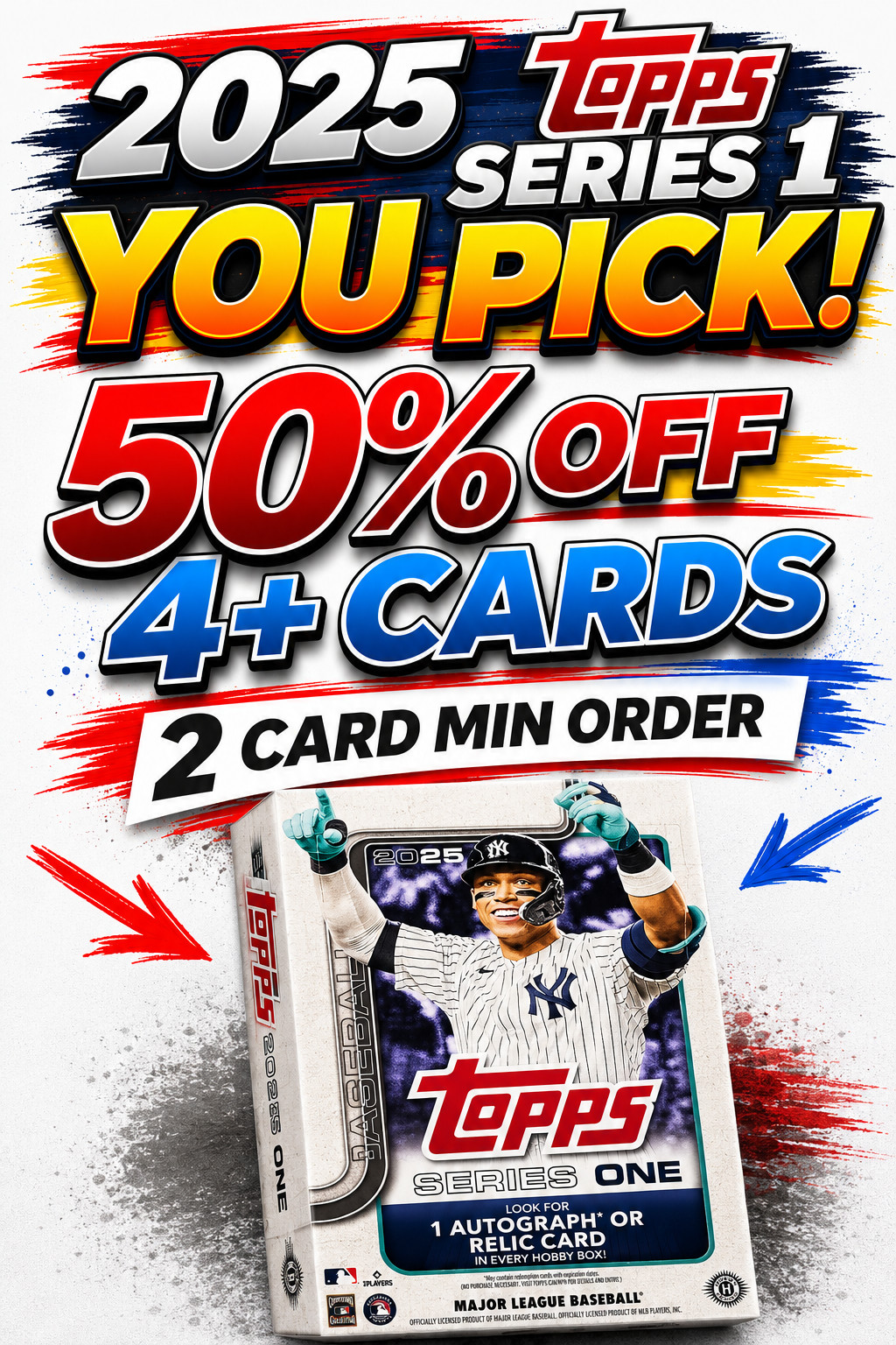 2025 Topps Series 1 Base Cards 176-350: You Pick - Complete Your Set- 50% off 4+