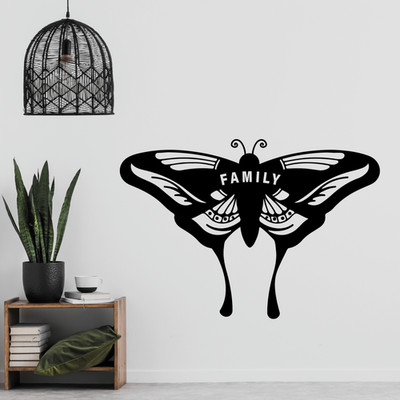 Personalisierter Wandaufkleber Schmetterling - Schmetterling Mädchen Motte Wandbild Wohndeko
