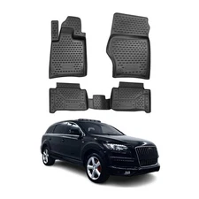 OMAC Floor Mats Liner for Audi Q7 2007-2015 Black TPE All-Weather 4 Pcs