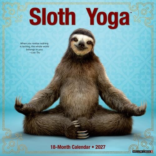 Rackhams Light Sloth Yoga Calendar 2027, Wall Calendars, Month To View, Animals, Gift - Image 7