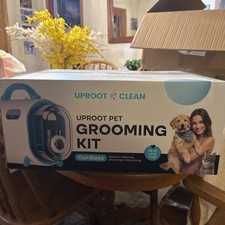 Uproot Clean Dog Grooming Kit Cordless Ultra-Quiet Pet Vacuum Groomer with Brush