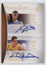 2007-08 SP Authentic Sign of the Times Dual /50 Paul Davis Chris Mihm Auto jg5