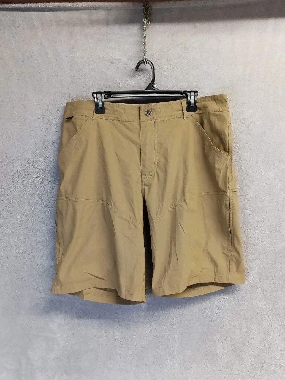 KUHL Renegade Shorts Mens 38x11" Tan Performance Hiking Climbing Utility