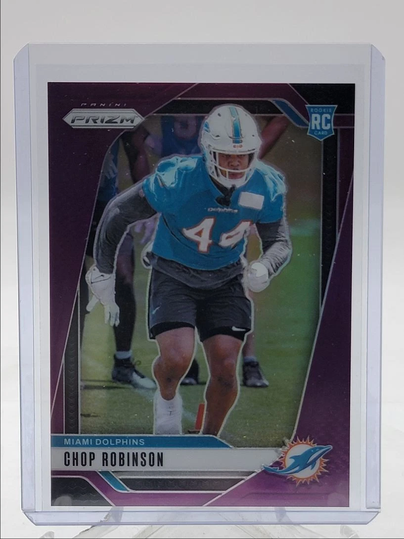 CHOP ROBINSON 2024 PANINI PRIZM ROOKIE PURPLE DOLPHINS #319 RC /125 Q3900