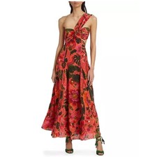 Farm Rio Blooming Garden Asymmetric Paneled Maxi Dress - Size Large