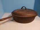 Griswold Cast Iron #10  Skillet W/self Basting Cover.   Erie Pa. Usa.