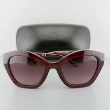 Coach HC8421U Sunglasses Milky Burgundy 54 22 140 3N Rose Gradient Lenses READ