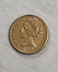 1881 $5 Gold Liberty Head Half Eagle Coin Very Fine