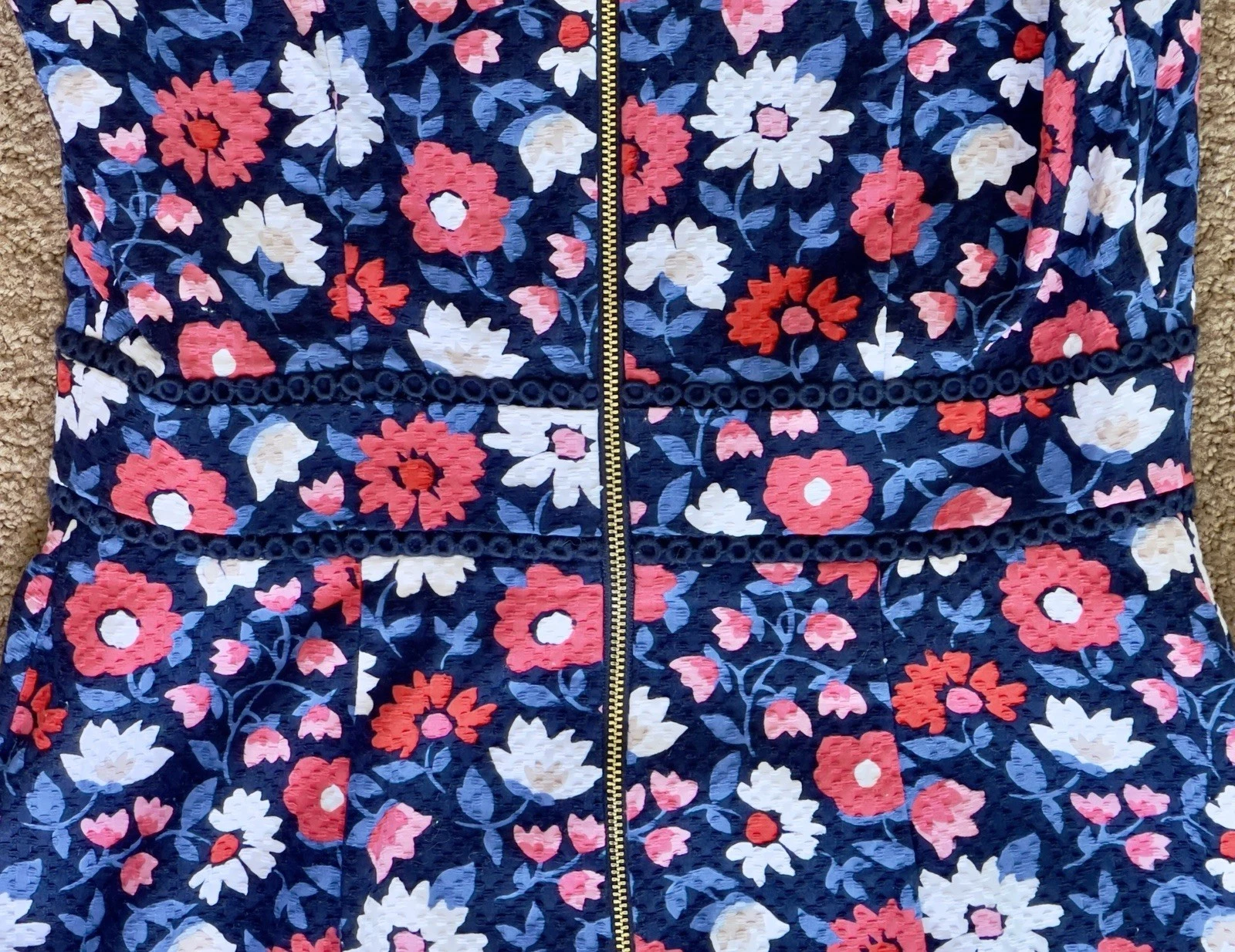 Abito donna Kate Spade New York nuovo cerniera dorata taglia 2 small