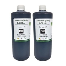 2x1000ml Ink Refill Bottles Black for Canon PGI-250 PGI-270 PGI-280 Premium Ink