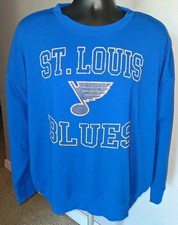St Louis Blues NHL Hockey Retro Sweatshirt Womens XXL Blue Soft fan gear 