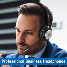 Professional Business Headphones Wireless with Microphone Bluetooth Headset