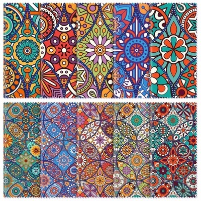Sinmoe 20 Pcs Microfiber Cleaning Cloth Gift Mandala Color 