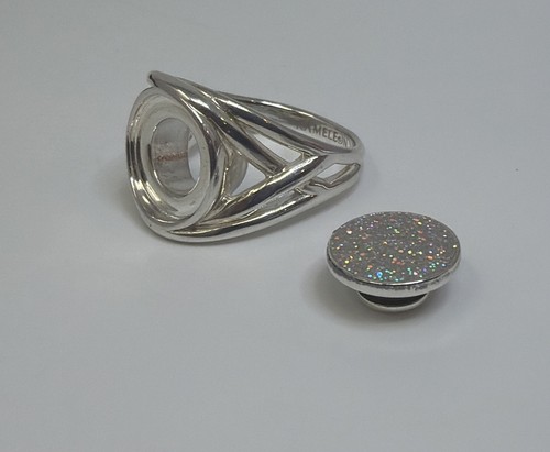 Kameleon Jewelry Sterling Silver 925 Bezel Setting Ring for Women Size 7