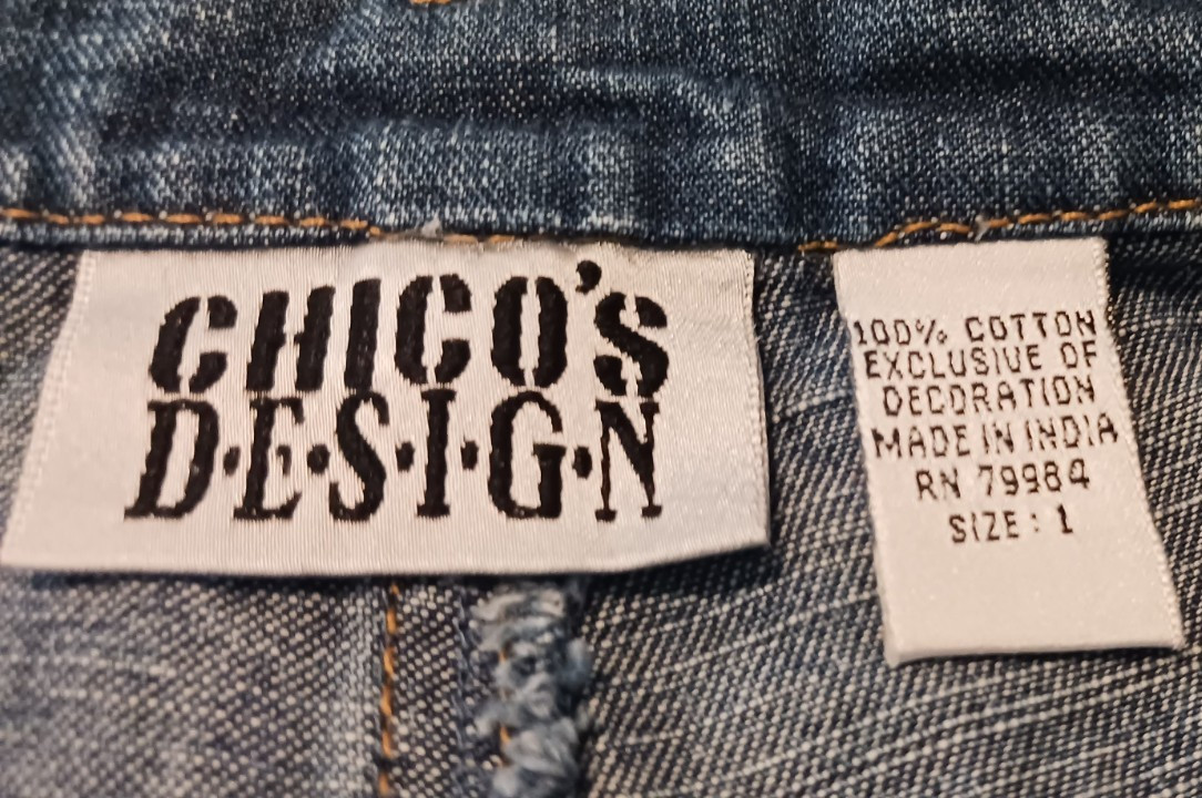 Chico's Design High Waisted Patchwork Embroidery … - image 2