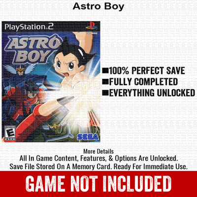 Astro Boy 100% PS2 Memory Card All CHEATS ITEMS