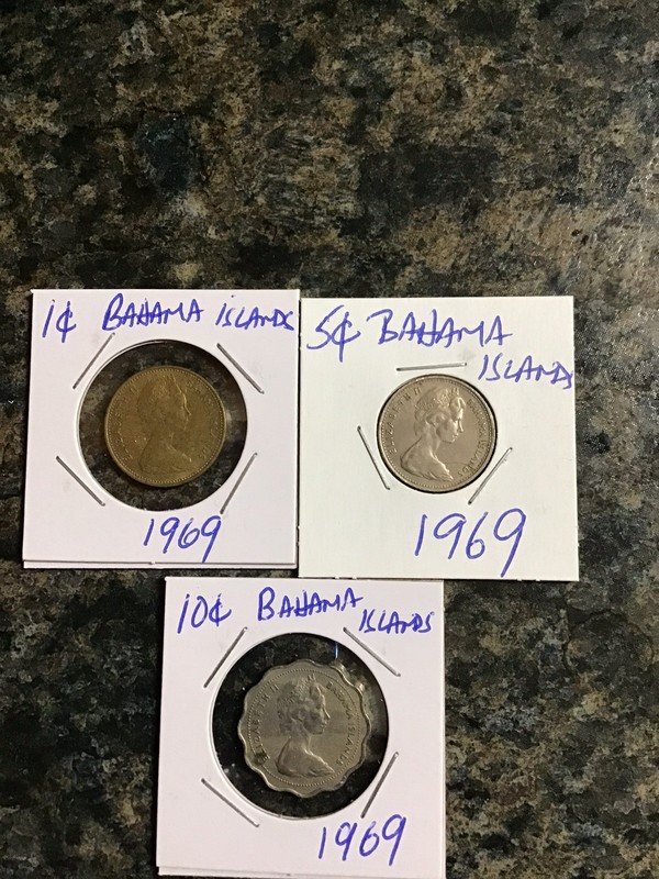 Commonwealth of the Bahamas——1969——3 Coins