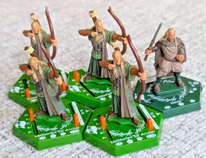 LotR Haldir x1 (PR40), Lothlorien Elf Archer x4 (PR14), five total miniatures