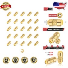 Value Pack 25x 3/4" DZR Brass Straight Push-Fit Couplings - Quick Connect