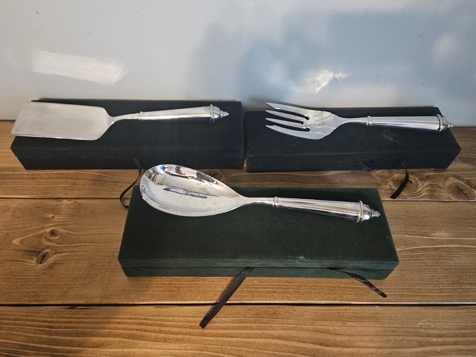 VTG Towle Silver-plated Serving Spoon, Fork & Spatula.