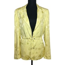 Guess Marciano Butter Yellow Floral Blazer Feminine Women's US SMALL EU 40