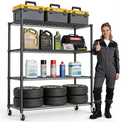 Adjustable Garage Storage Shelves Metal 4-7 Tiers Wire Organizer Rack Heavy Duty