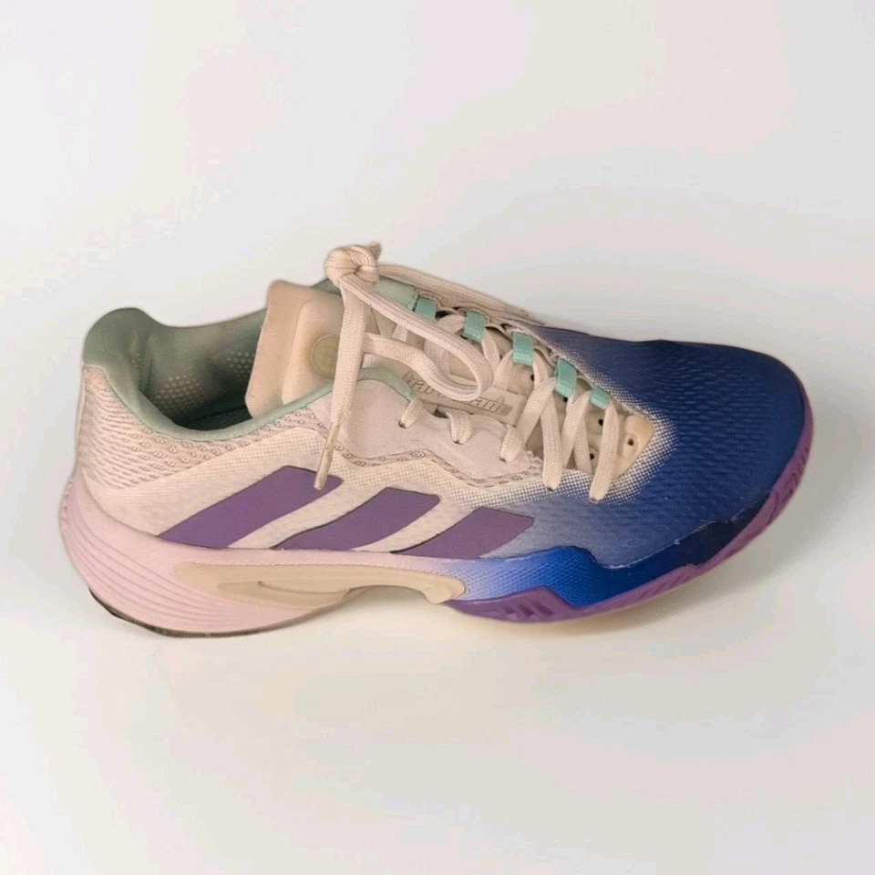Adidas Women's Barricade Tennis Court Shoes Sneakers Blue Purple Sz 5.5 - Image 3 of 4