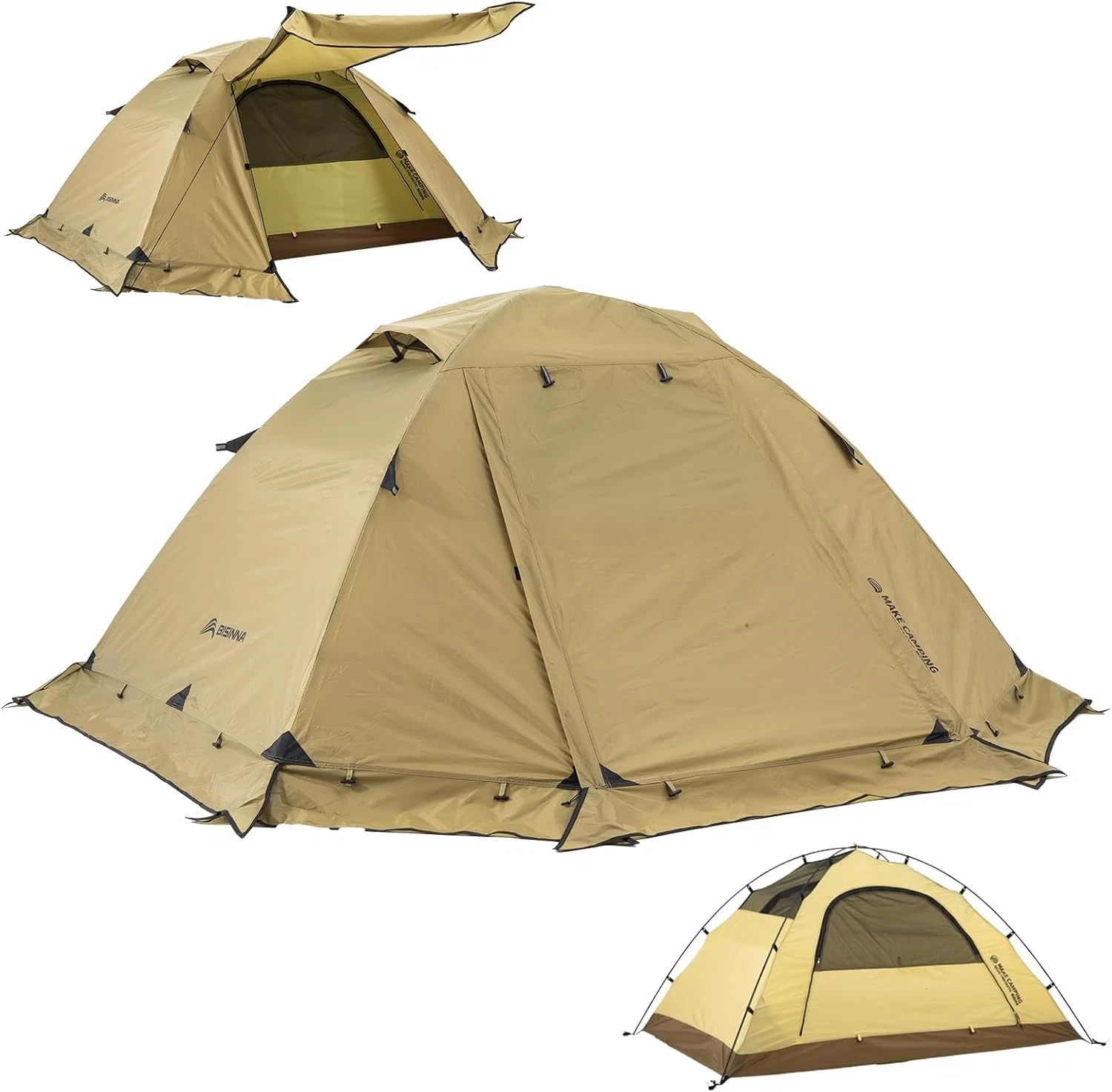 4-Season Tent Backpacking Winter Tents 2 Person Lightweight Cold Weather Tents