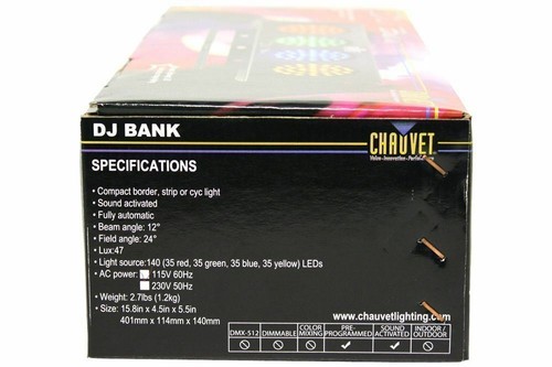 Chauvet DJ BANK RGBA LED Party Light w/ Automated Sound Activated Programs - Picture 8 of 11
