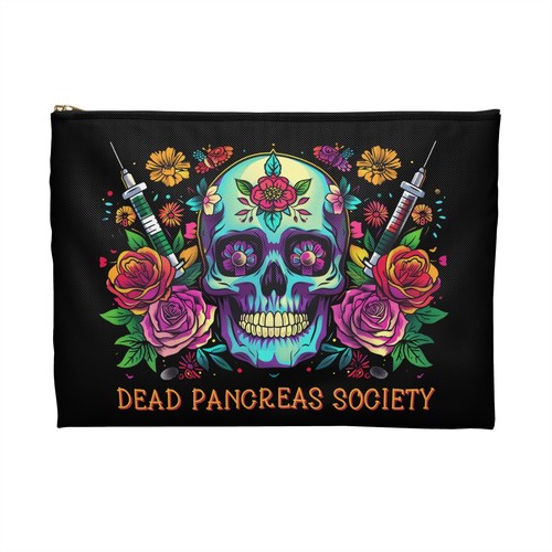 Dead Pancreas Society Diabetic Pouch, Type 1 Case, Type 2 Diabetes Bag Kit - Picture 3 of 5