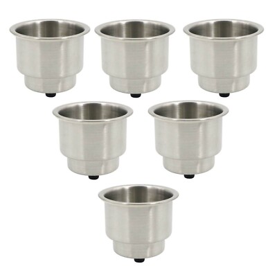 Universal Stainless Steel Cup Holder – 4-Pack – For Car, Boat, RV, Camper, Truck
