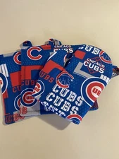 CUBS 3 PC Oven Mitt & Potholder Set / MLB Chicago Cubs Baseball Gifts