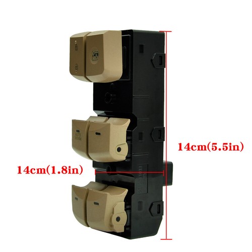 Interruptor de ventana de puerta principal conductor beige 93570-3X000 para Hyundai Elantra 2011-2015 - Imagen 5 de 12