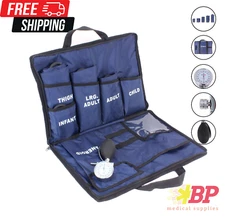 Dixie EMS Aneroid Sphygmomanometer Kit Manual Blood Pressure 5 Cuff Monitor Set