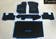 Autoteppich Kofferraum Hutablage für Fiat Coupe + Turbo 1994-2000 sw blau 6tlg